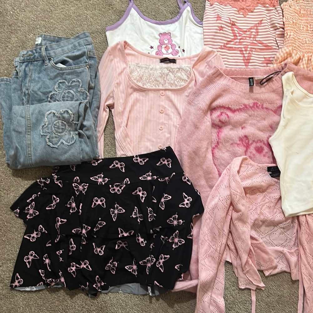 Lot of 11 Pink, Tropical and Fun Clothes